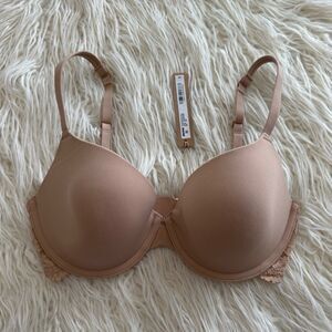Skims Fits Everybody Lace Wing T-Shirt Bra Clay Size 32D
